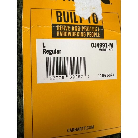 Carhartt Relaxed Fit Fleece Pullover Dark Green Men's Size L New With Tags - Picture 6 of 10